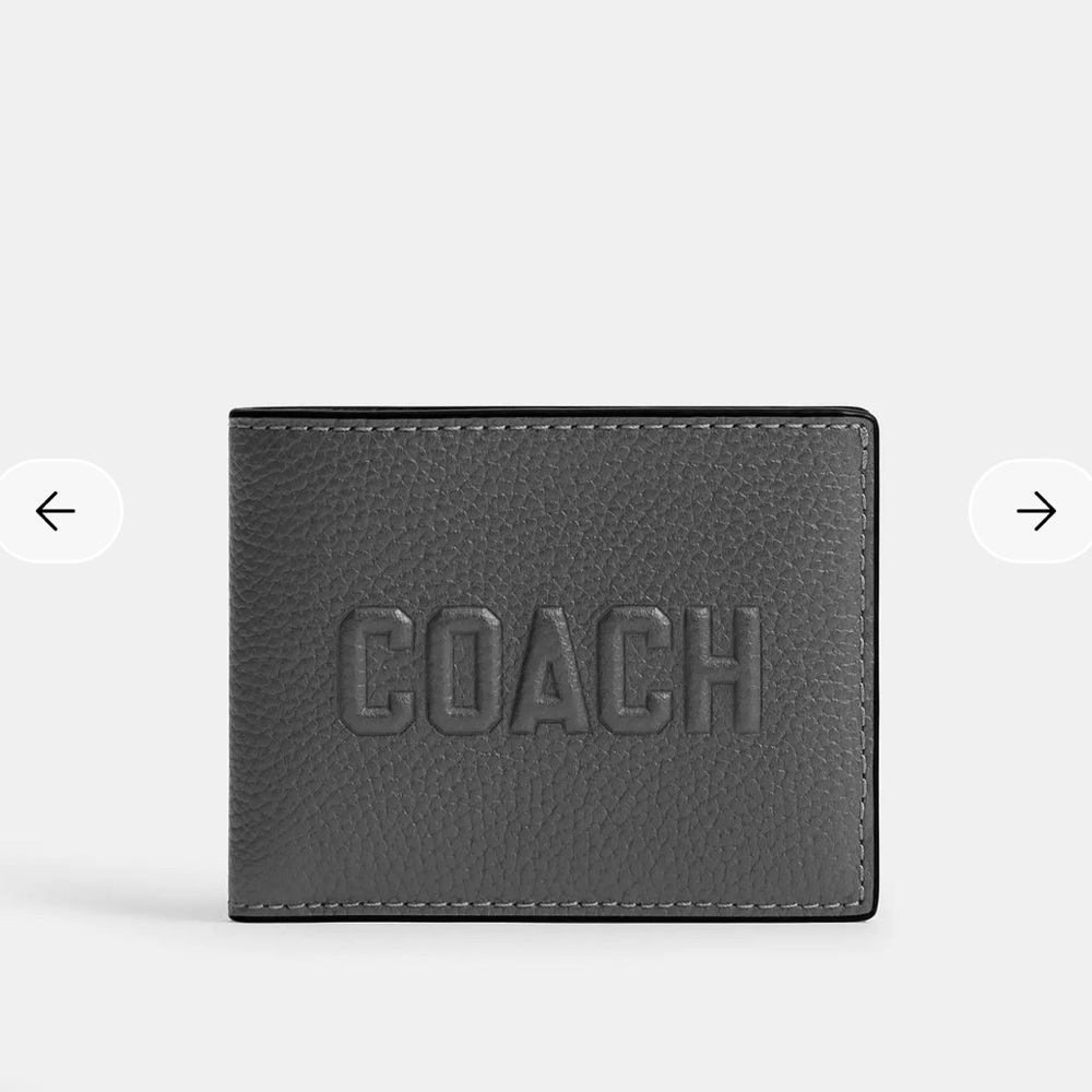 NWT Coach Slim Billfold Wallet With Coach Graphic